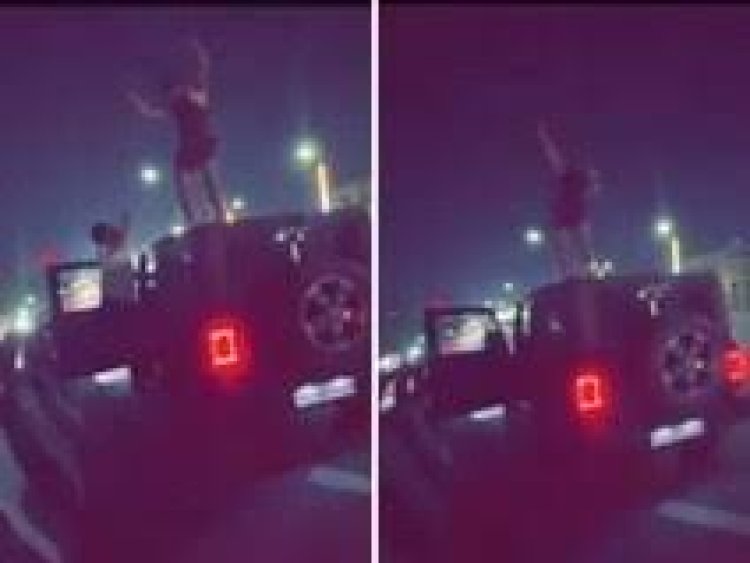 थार की छत पर चढ़कर डांस कर रहे युवक का वीडियो वायरल, पुलिस ने
